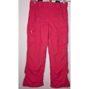 RIPZONE 8k SKI SNOWBOARD pocket Ski Pants Pink Suspenders women Size Large (319)